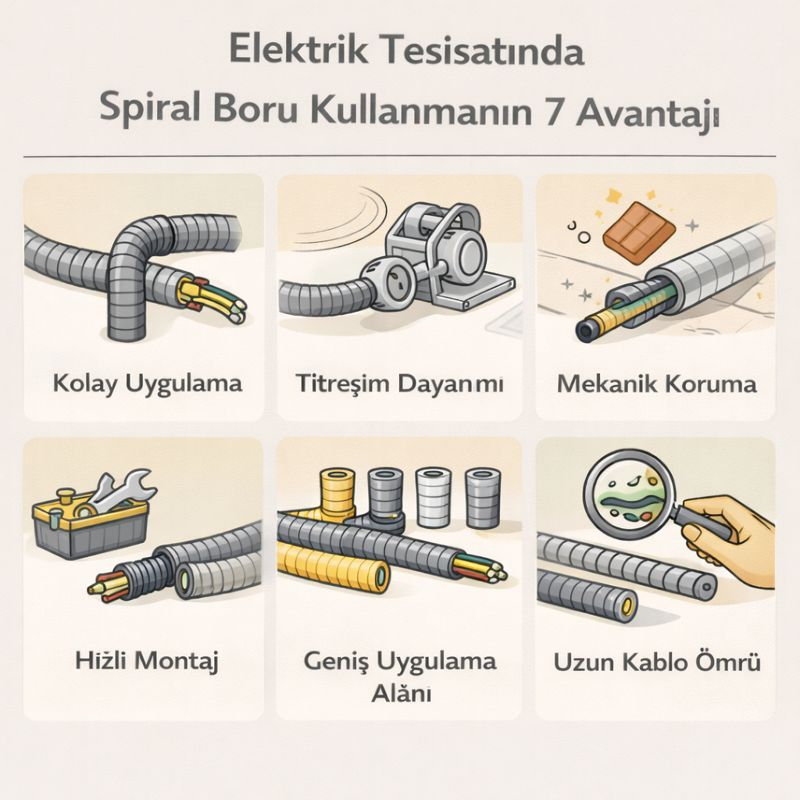Elektrik Tesisatında Spiral Boru Kullanmanın 7 Avantajı