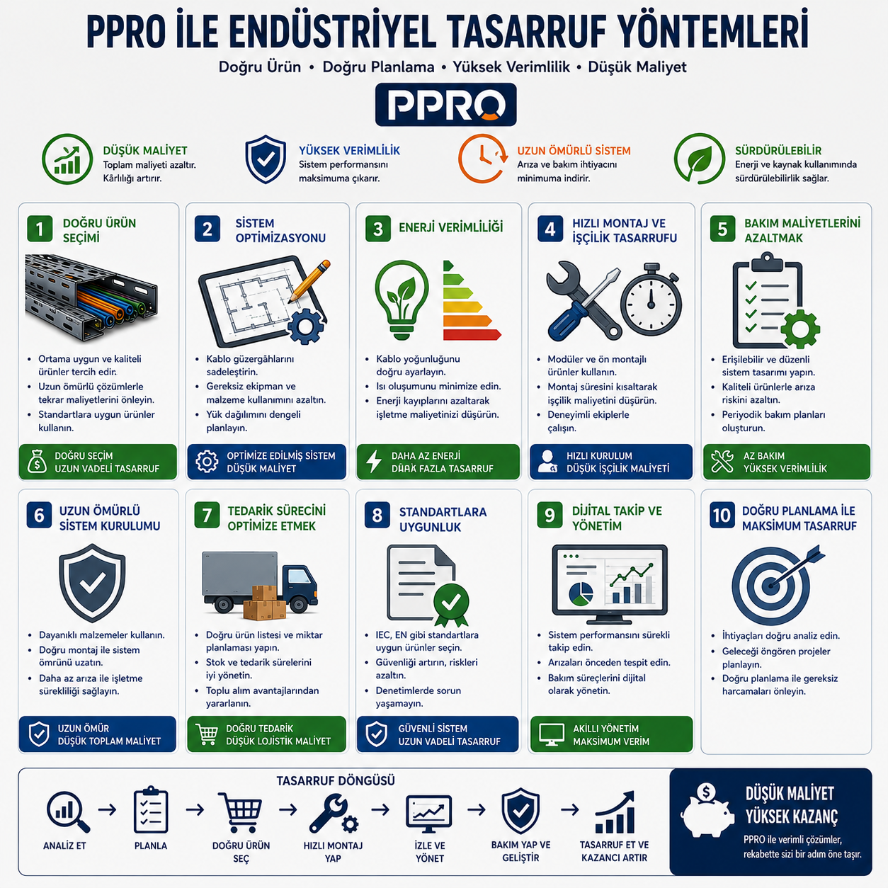 PPRO ile Endüstriyel Tasarruf Yöntemleri