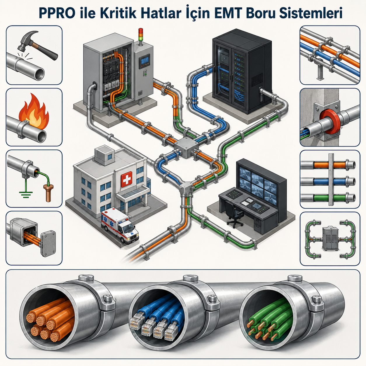 PPRO ile Kritik Hatlar İçin EMT Boru Sistemleri