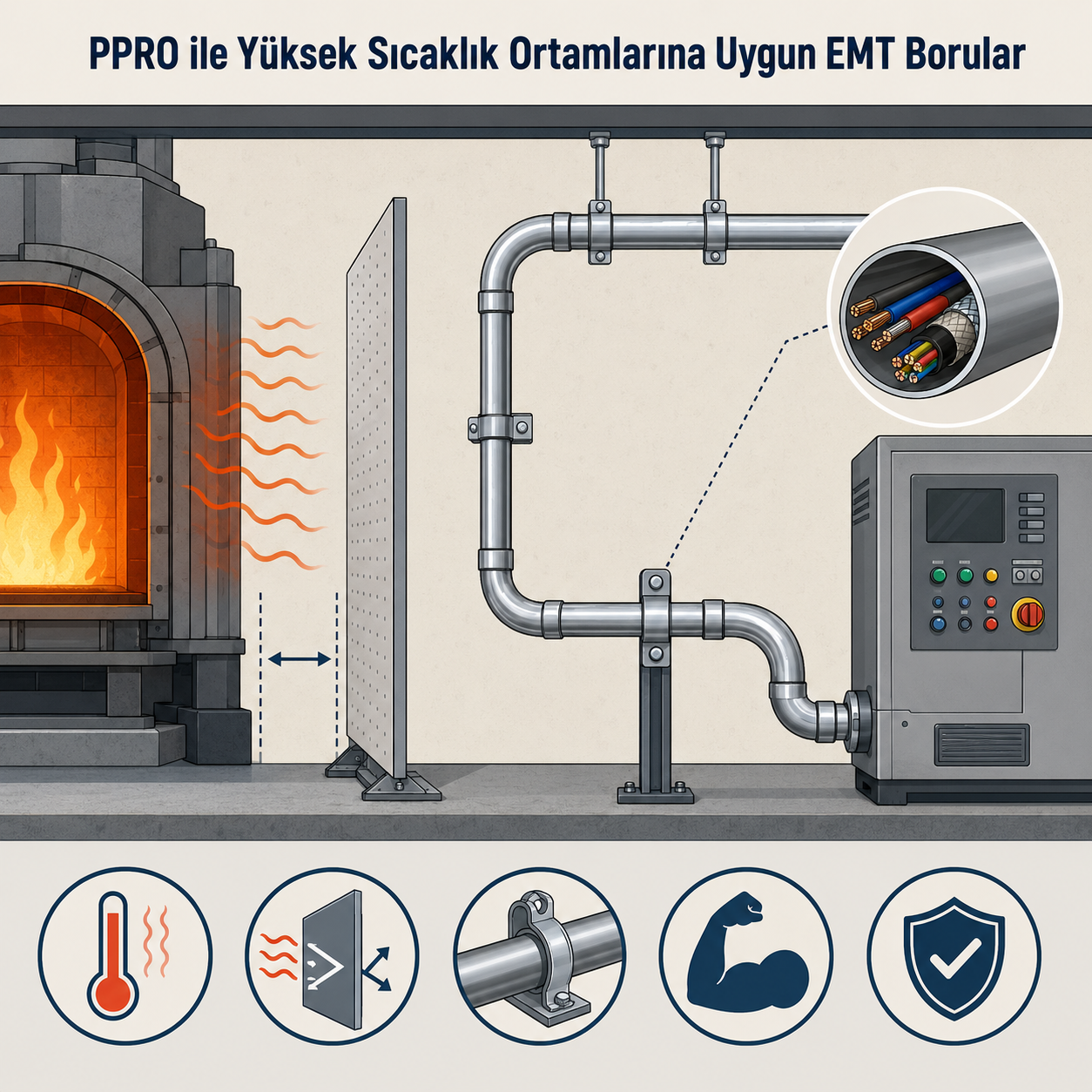 PPRO ile Yüksek Sıcaklık Ortamlarına Uygun EMT Borular