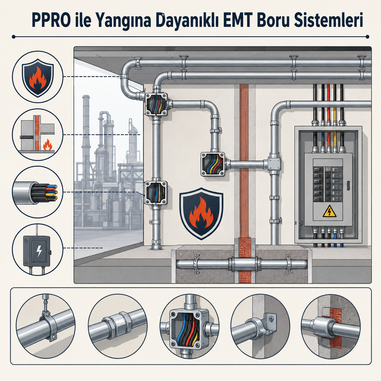 PPRO ile Yangına Dayanıklı EMT Boru Sistemleri