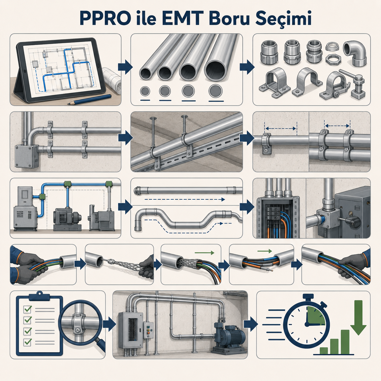 PPRO ile Hızlı Kurulum İçin EMT Boru Seçimi