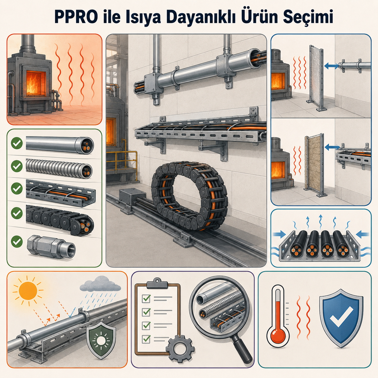 PPRO ile Isıya Dayanıklı Kablo Koruma Ürünleri Seçimi