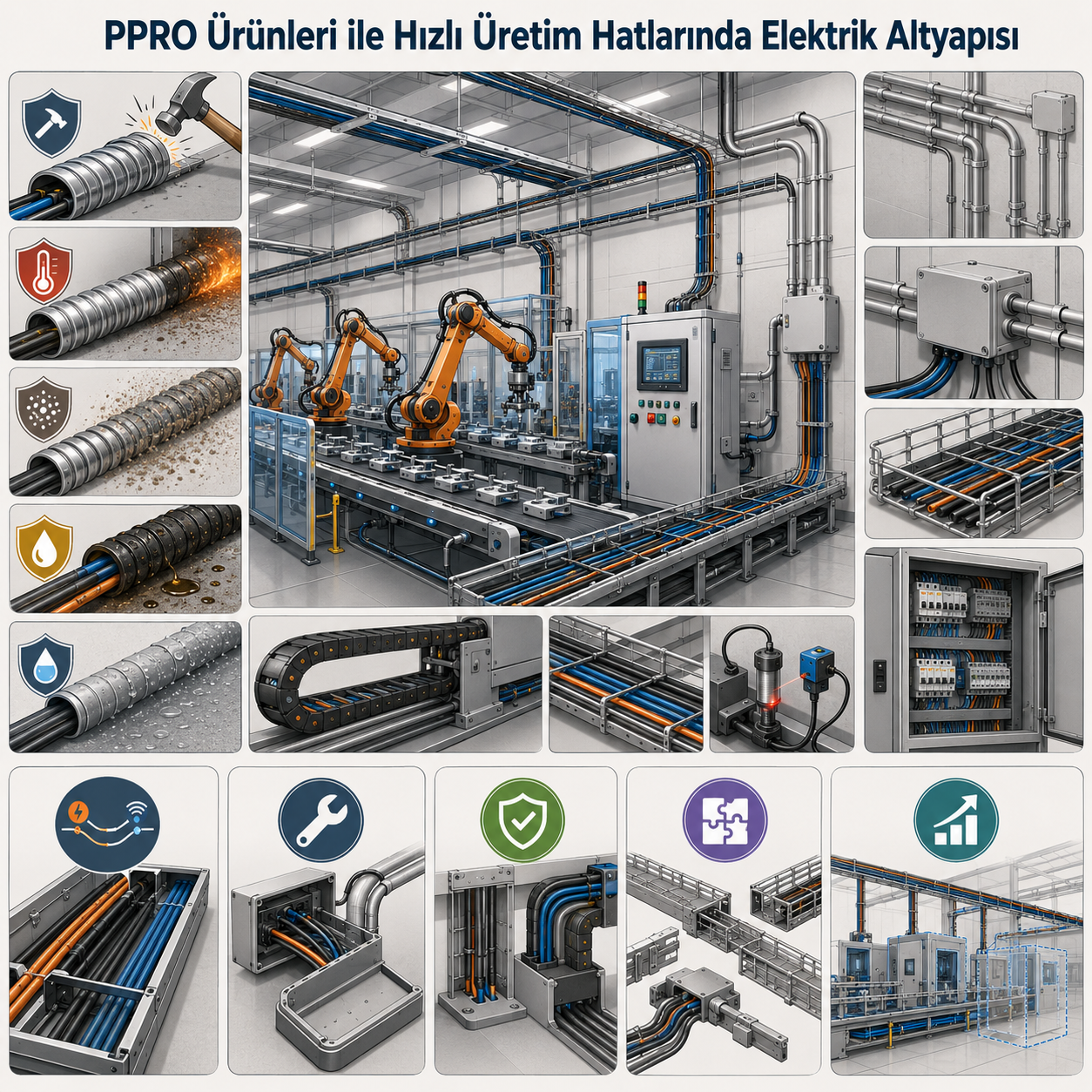 PPRO Ürünleri ile Hızlı Üretim Hatları İçin Elektrik Altyapısı