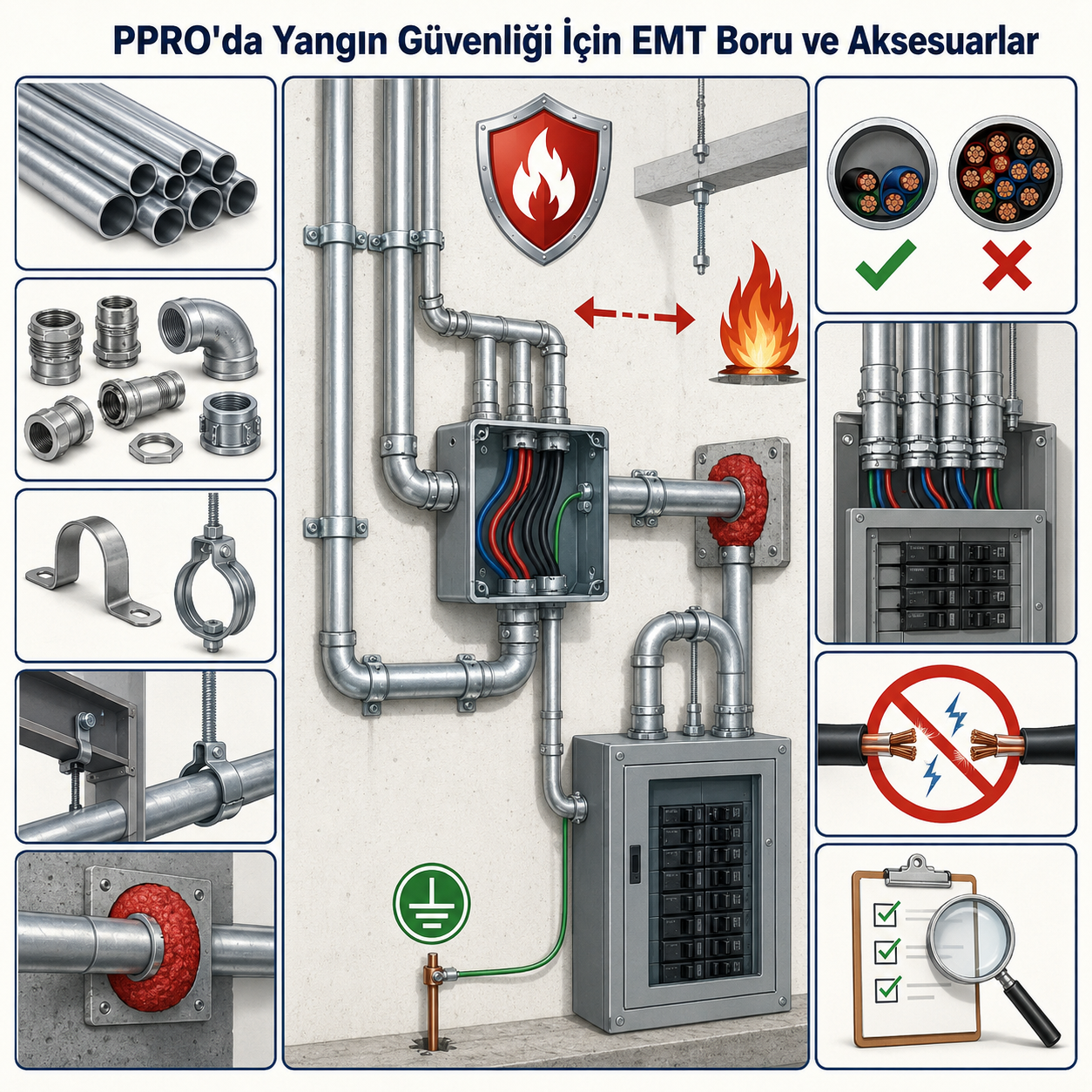 PPRO’da Yangın Güvenliği İçin EMT Boru ve Aksesuarlar