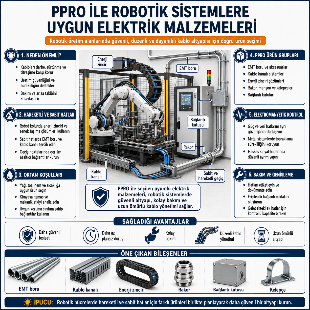 PPRO ile Robotik Sistemlere Uygun Elektrik Malzemeleri