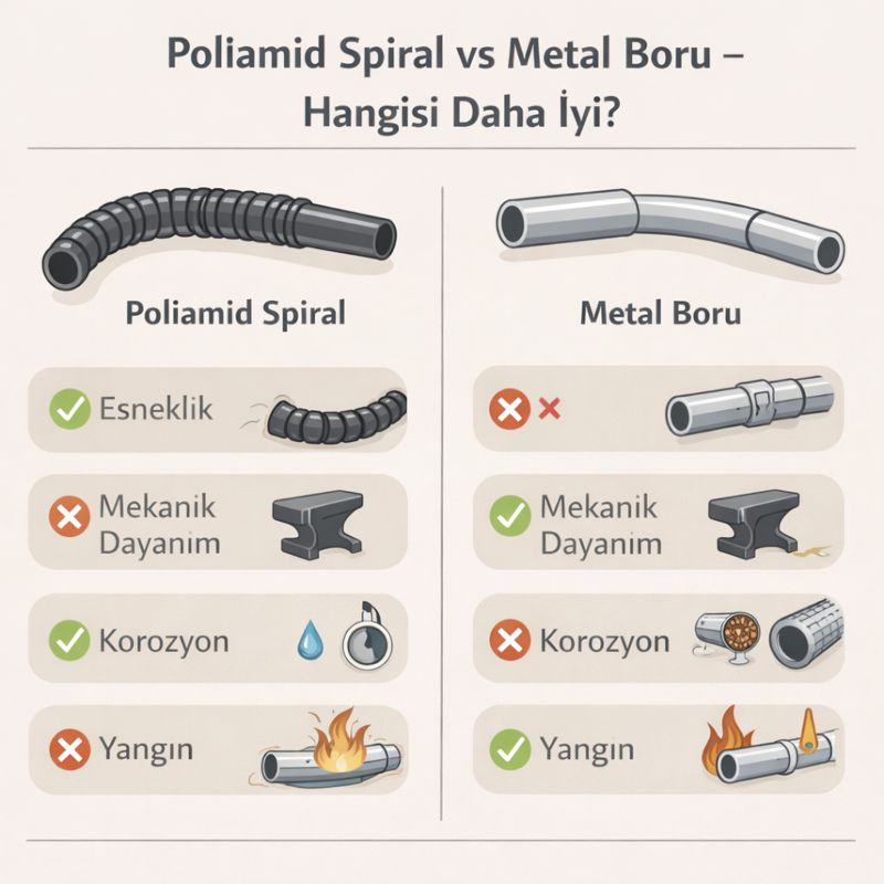 Poliamid Spiral vs Metal Boru – Hangisi Daha İyi?