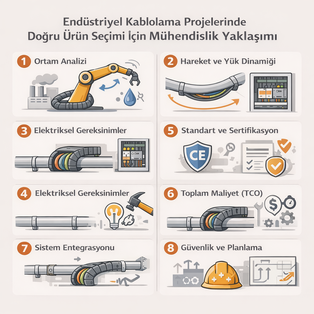 Endüstriyel Kablolama Projelerinde Doğru Ürün Seçimi İçin Mühendislik Yaklaşımı