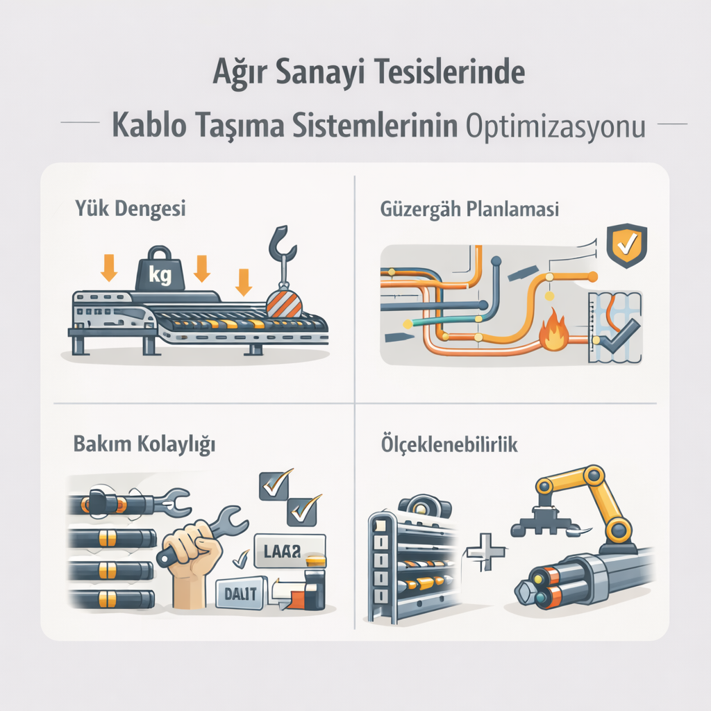 Ağır Sanayi Tesislerinde Kablo Taşıma Sistemlerinin Optimizasyonu