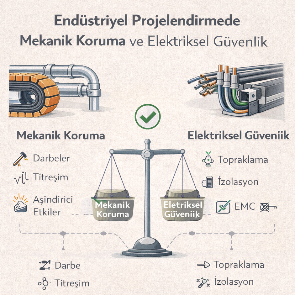 Endüstriyel Projelendirmede Mekanik Koruma ve Elektriksel Güvenlik Dengesi