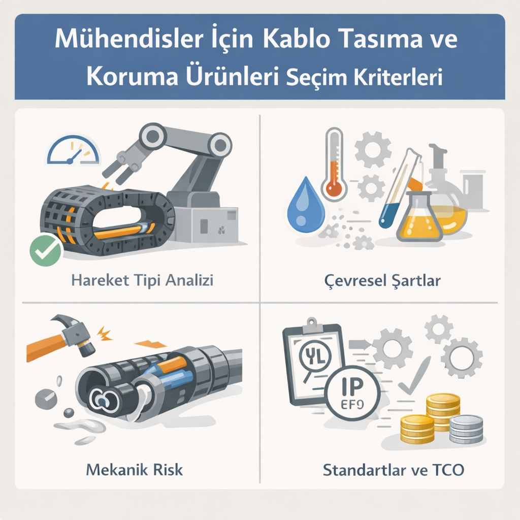 Mühendisler İçin Kablo Taşıma ve Koruma Ürünleri Seçim Kriterleri