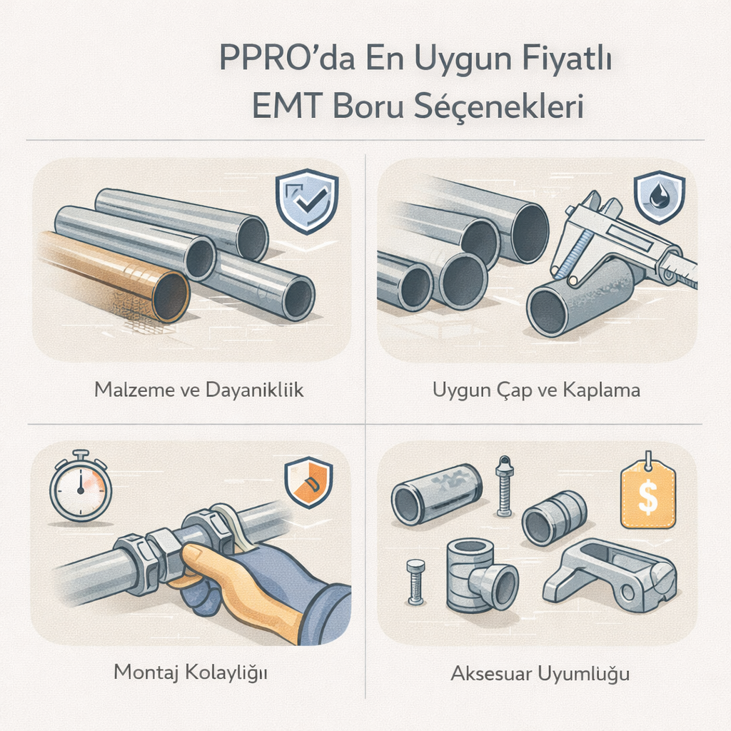 PPRO’da En Uygun Fiyatlı EMT Boru Seçenekleri