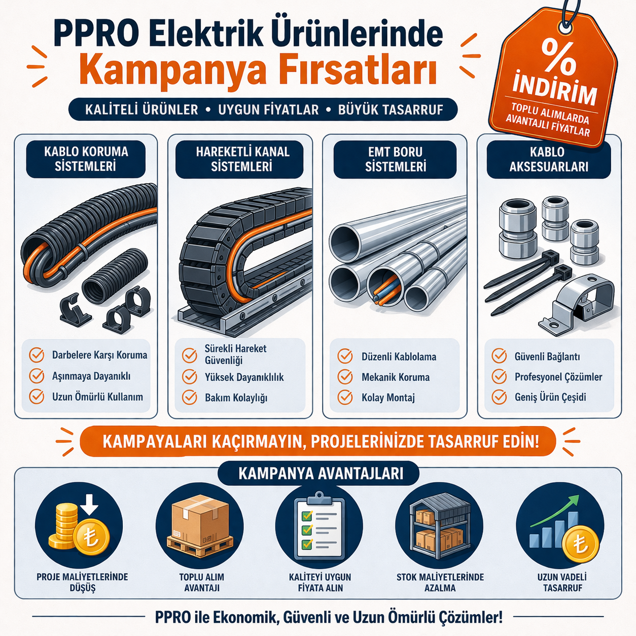 PPRO Elektrik Ürünlerinde Kampanya Fırsatları