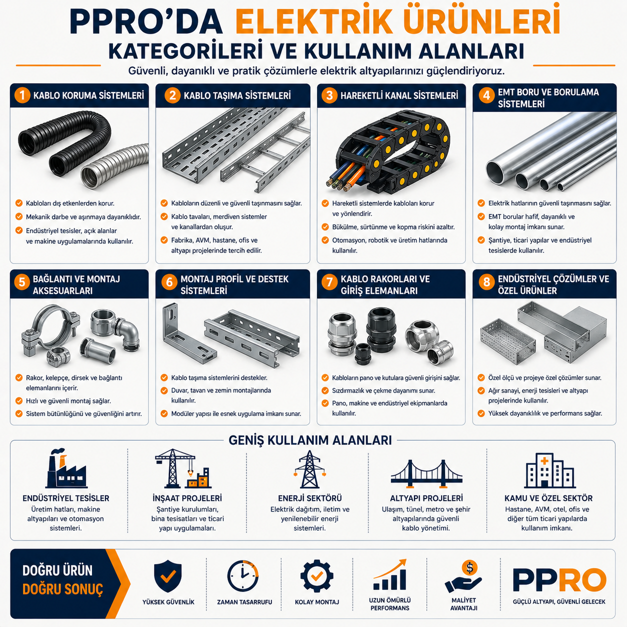 PPRO’da Elektrik Ürünleri Kategorileri ve Kullanım Alanları