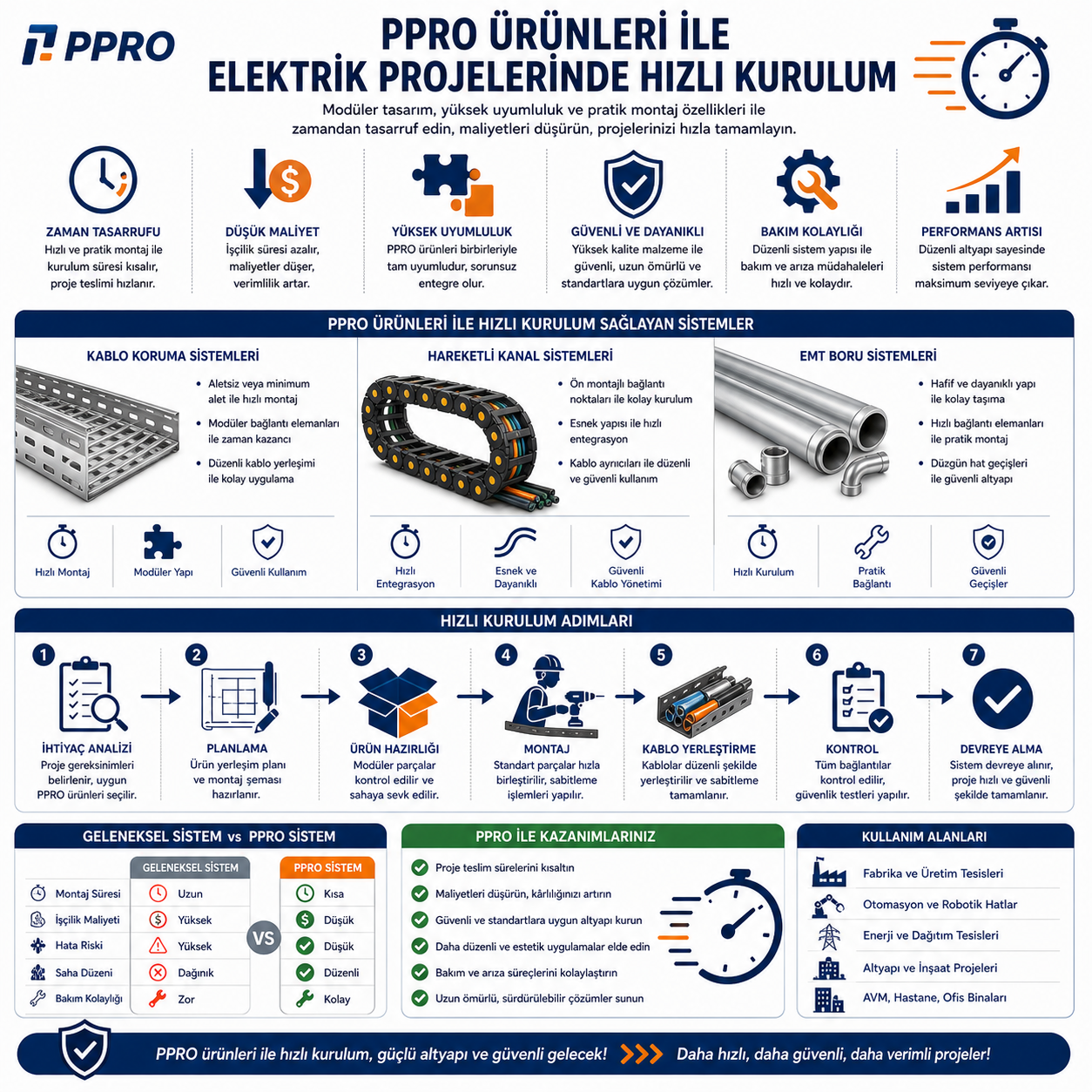 PPRO Ürünleri ile Elektrik Projelerinde Hızlı Kurulum